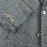 PRICE DROP Luciano Barbera Sartoriale 58 EU 46R Gray Blue Windowpane Flannel Sport Coat Blazer EUC