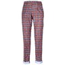 SOLD | GBS Flat Front Blue Check Print Cotton Pants IT44 fit 28-30