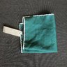JCrew Green Pocket Square with white Piping