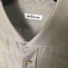 *SOLD* NWT Kiton Brown Striped Cotton-Linen Dress Shirt - Size 15 / 38 Classic Fit