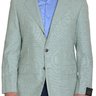 Sartoria Partenopea Slim Fit 40R 50 EUR Light Green Check Half Lined Wool Sportcoat