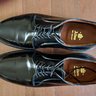 [SOLD] Alden Plain Toe Blucher in Black Shell Cordovan, size 8.5D