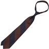 *SOLD* Shibumi Firenze Navy/Brown Block Stripe Tie - 8cm width, 100% silk, handrolled