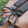 SOLD! Formal Black suspenders in 100% silk with crosshatch patterning. BEAUTIFUL AND RARE!