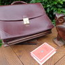 SOLD! Schlesinger Leather Briefcase. Just $49, or offer, shipped in USA! Key and hangtag unopened.