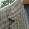 STUNNING Bespoke Norman Hilton Lightweight 3/2 sack Guncheck Jacket! c.44. WORKING CUFFS!