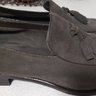 Isaia Suede Tassel Loafers (Grey) Labeled 9, fit close to a 44 or 10.5 (New)