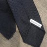 Drakes Navy Grenadine Handrolled Tie