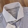 BRUNELLO CUCINELLI slim-fit contrasting collar shirt - Size XL - NWT