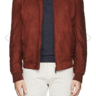 NWT Brunello Cucinelli Rust Suede Bomber Jacket sz M / 40 / 50