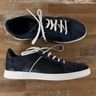 ERMENEGILDO ZEGNA dark blue suede and leather sneakers - Size 9.5 US / 42.5 EU / 8.5 UK - NIB