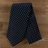 DRAKE'S navy blue polka dots silk tie (2018 collection) - NWOT