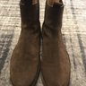 SOLD - Epaulet Chelsea Boots - Chocolate Brown Suede - 9.5US