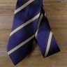 CESARE ATTOLINI dark blue striped silk tie - NWOT