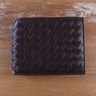BOTTEGA VENETA brown intrecciato woven bifold wallet - NIB
