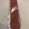 Drake’s Handmade Tie Pure Silk Brand New Red With Dots