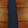 SOLD NWT Drakes Dark Blue Unlined Textured Wool/Silk/Linen Tie