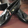 **Price Drop**100% New  UK7.5 Carmina BLACK CORDOVAN TASSEL LOAFERS 734 FOREST