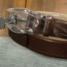 SOLD NWT Mezlan Brown Calfskin Leather Belt Size 40 Made in Spain Retail $100
