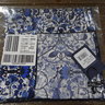 SOLD NWT Turnbull & Asser Blue/White Floral Silk Pocket Square Retail $105