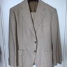 SOLD: Bespoke W. BILL beige Irish linen suit made by ex-WW Chan tailor