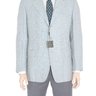 Sartoria Partenopea 42R 52 Light Blue Windowpane Plaid Three Button Wool Blazer Sportcoat