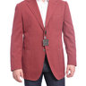 Sartoria Partenopea 46R Dark Red Twill 3-Roll-2 Wool Linen Silk Blazer Sportcoat