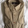 * SOLD* RRL Military Shirt in British Tan (khaki) Size Large BNWT