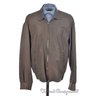 NWT - BRUNELLO CUCINELLI Solid Brown Leather Full Zip Bomber Jacket Coat - Size XXL 2XL
