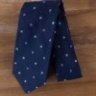 ISAIA 7-fold blue silk tie - NWT