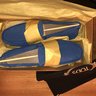 100% New TOD'S Gommino Suede Driving Shoes Baby Blue UK 8