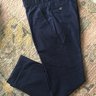 *SOLD* Luxire Navy Lightweight Cotton High-rise Dress Trousers - Size 30 Waist (30" inseam)