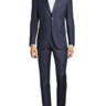 NWT ISAIA DARK BLUE PLAID SUIT 40R 100% WOOL