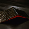 Black Glazed Gator w/ Red Accent Bifold