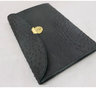Leggets Ostrich & English bridle leather lock document folio.