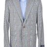 NWT BELVEST Grey Blue Plaid Check 100% Wool Blazer Sport Coat 40R MADE IN ITALY