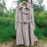 SOLD! c. 38. VINTAGE AQUASCUTUM TRENCH. BUTTON-IN LINER & DETACHABLE WOOL COLLAR