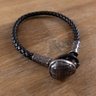 BOTTEGA VENETA black intrecciato leather bracelet - Size Large - NWOT