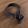 BOTTEGA VENETA metallic gray intrecciato leather knot bracelet - Size Medium - NWOT