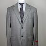 SOLD! NWT ISAIA Solid Gray Loro Piana Zealander Wool Flat Front 3-Roll-2 Suit US46/EU56