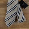 CESARE ATTOLINI raw silk linen mix striped tie - NWT