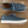 SANTONI leather sneakers - Size 10.5 US / 9.5 UK / 43.5 EU - New in Box