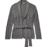 Sold —-NWT Eidos Thompson Cotton Cashmere Chunky Cable Knit Shawl Cardigan Medium $995