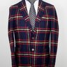 SOLD! NWT MACO by CARUSO Deconstructed Wool & Alpaca Tartan Plaid Blazer US38/EU48