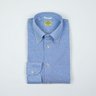 G. INGLESE Light blue cotton pique long sleeve shirt, buttoned collar size 37