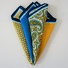 4 in 1 Pocket Square with Paisley and Polka Dots