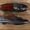 SANTONI gray tassel loafers - Size 11 US / 44 EU - NIB