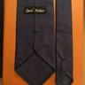 Sam Hober Navy Silk Tie, Hand-Rolled Edges