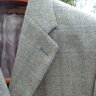 BEAUTIFUL "Land Rover Gear" Tweed Jacket; light green with overchecking.  c. 41, 42, 44.