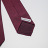 DRAKE’S BURGUNDY UNTIPPED HANDMADE TWILL SILK SKINNY TIE